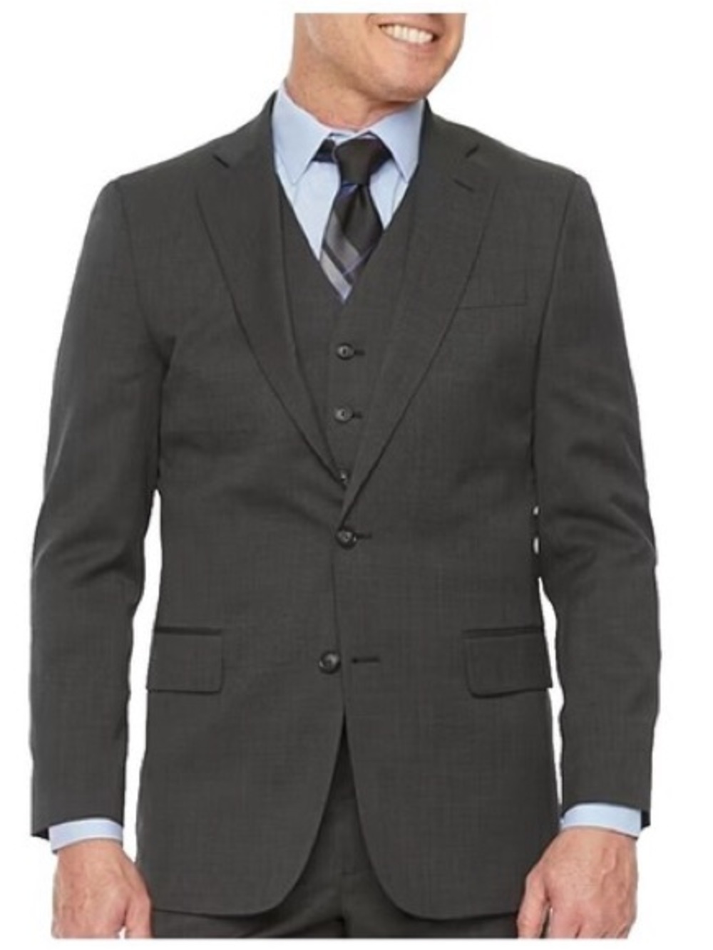 NWT Super Suit Stretch Comfort - Charcoal Gray - classic fit